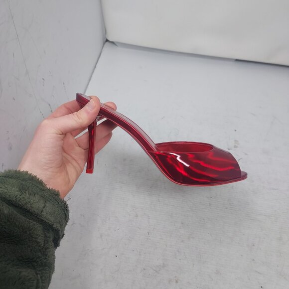 CHRISTIAN LOUBOUTIN Me Dolly Patent Leather Black Heel Sandal - Picture 10 of 16